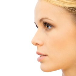 Woman's face from side after rhinoplasty beverly hills
