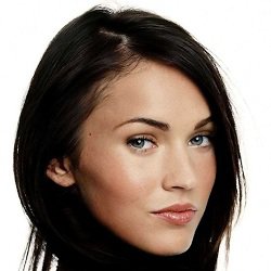 Rhinoplasty female candidate model Megan Fox tilting her head