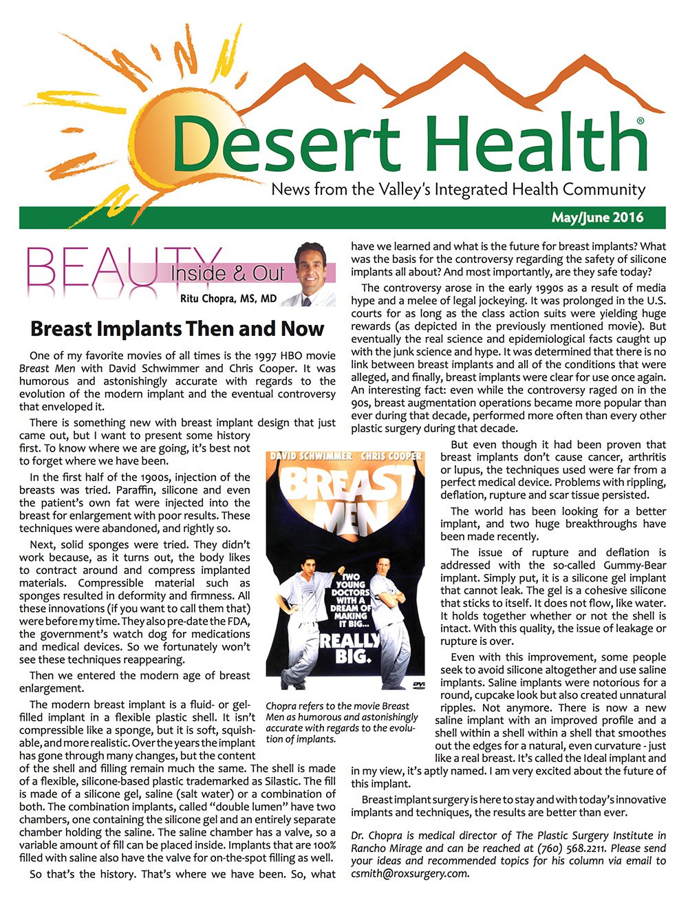 Desert Health may june article