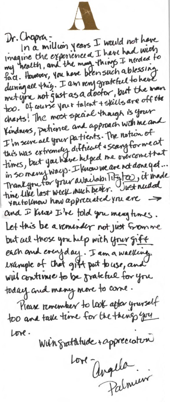 Written Testimonial