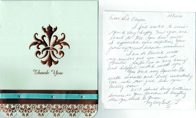 Written Testimonial